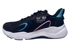 Кроссовки женские низкие Obsidian черный/розовый фиолетовый 361°