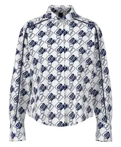 Блузка с принтом в виде кубов Marc Cain, белый