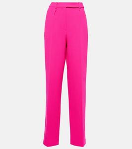 Шерстяные широкие брюки Alexandre Vauthier, розовый