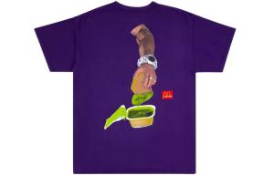 Футболка Mcdonald"s X унисекс фиолетовая Travis Scott, фиолетовый
