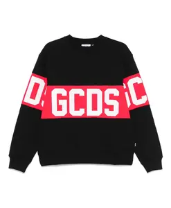 Черный пуловер с круглым вырезом Gcds, черный