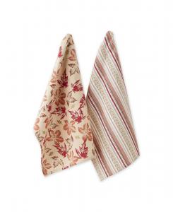 Набор из 2 кухонных полотенец разных цветов Design Imports, Rustic Leaves