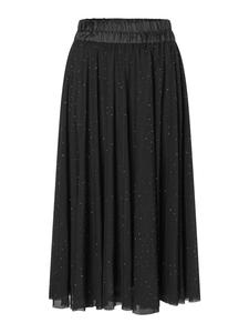 блестящая макси-юбка для вечеринки, плиссированная, черного цвета More & More