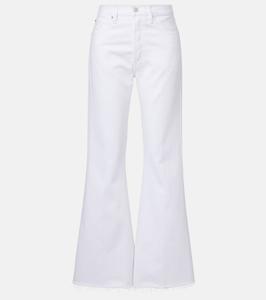 Расклешенные джинсы Lax Frame, White Raw Fray