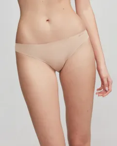 Бразильские трусики с лазерной резкой из кружева и микрофибры Gisela, цвет Nude