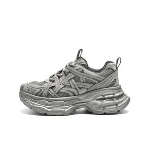 Низкие массивные кроссовки женские BELLE, серебряный серый