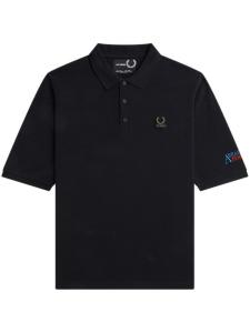 Рубашка поло с вышитым логотипом Fred Perry, черный