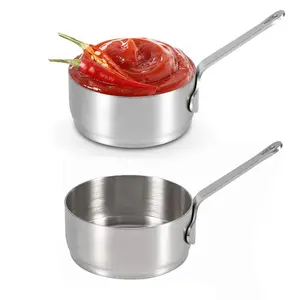 Кастрюля из нержавеющей стали объемом 100 мл, с ручкой, универсальная кастрюля для горячего молока, масла и соусов. Dopwii