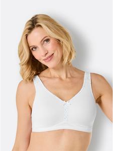 Удобный бюстгальтер без косточек белого цвета с мятным принтом WITT WEIDEN