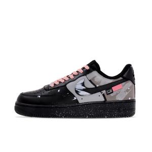 Nike Кроссовки Air Force 1 Low Top для скейтбординга унисекс, черные
