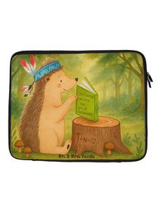 Mr. & Mrs. Panda Сумка для блокнота с орнаментом в виде ежика и перьев, без S... белого цвета