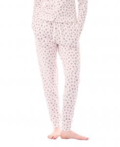 Женские пижамные брюки-джоггеры со средней посадкой и ажурной отделкой GAP, Ivory Frost Floral