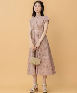 Платье из полупрозрачной клетчатой ткани Suite, цвет Pink 3[312]