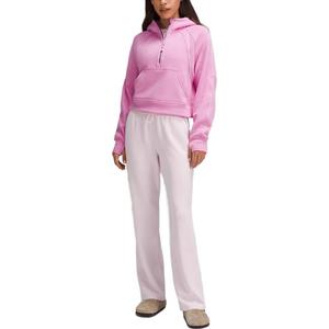 Худи с капюшоном Scuba Series Oversized Half Zip Plush женское Lululemon, фуксия