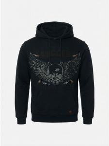 KOROSHI Обычная хлопковая толстовка-кенгуру с капюшоном, черная