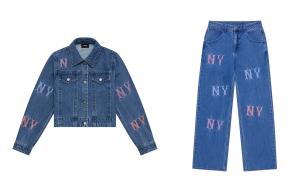 Нью-Йорк Янкиз 24FW Джинсовый Кэжуал Костюм Женский Индиго MLB