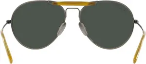 Солнцезащитные очки Ray-Ban Unisex Rb8063 Titanium Aviator, Demi Gloss Pewter/Dark Grey Polarized