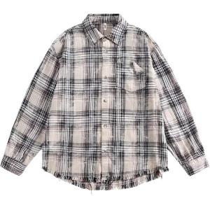 ZIAREL Рубашка Unisex Ecru Lapel Moderate Others