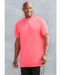 Футболка с коротким рукавом и круглым вырезом Big & Tall No Sweat удлиненного кроя KingSize, розовый