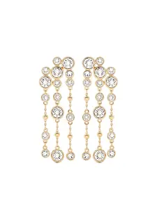 Серьги-подвески Imber Swarovski, золотой