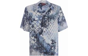 Графический принт Кэмп воротник Рубашка DIESEL, Синий