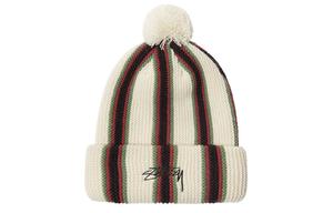 Полосатая пом-пом шапка Stussy