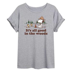 Большая футболка с рисунком Peanuts для детей Juniors "Good In The Woods" Licensed Character