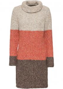 Трикотажное платье с водолазкой Bodyflirt, коричневый