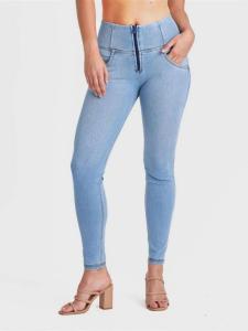 Женские облегающие джинсы с высокой посадкой и узким кроем Freddy, Blue