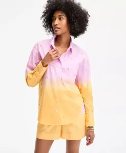 Женская рубашка с омбре и стразами On 34th, мультиколор