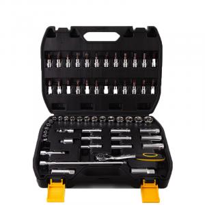 Набор головок Deli, торцевой ключ с храповым механизмом Zhongfei, набор инструментов для ремонта авто, DL1058T_58 штук