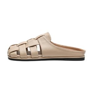 TAFN Женские тапочки с закрытым носком на резиновой подошве устойчивые к истиранию цвет хаки, цвет Khaki