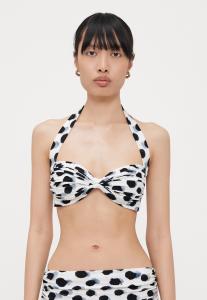 Топ бикини Norma Kamali BILL BRA, Black/White/Black