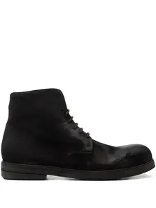 Замшевые ботинки Zucca Zeppa на шнуровке Marsèll, черный