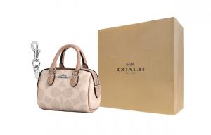 Женский клатч из текстиля с принтом COACH, gift box set (basic set+желтый box)