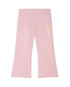 Спортивные штаны Felpa для девочек с ламинированным логотипом — для малышей и малышек Versace, розовый
