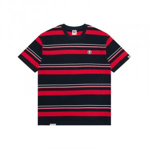 Футболка *A Bathing APE в полоску Aape, темно-синий