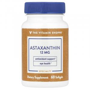 The Vitamin Shoppe, астаксантин, 12 мг, 60 мягких таблеток