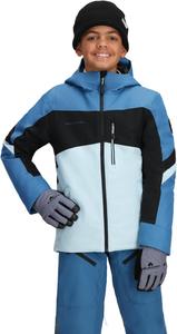 Лыжная куртка Obermeyer Boys Fleet, утепленная и водонепроницаемая для катания на лыжах и сноуборде, Blue Indy