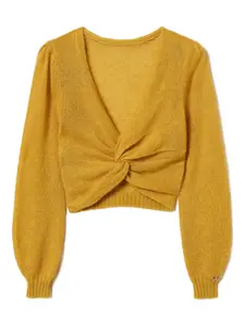 Свитер с драпировкой TWINSET, желтый