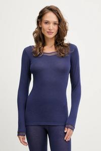 Шерстяной лонгслив Chantelle, темно-синий