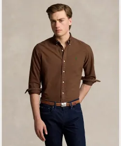 Классическая рубашка Оксфорд Polo Ralph Lauren, цвет 200 Brown