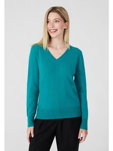 Style Republic Кашемировый свитер с V-образным вырезом цвета «Байкал»