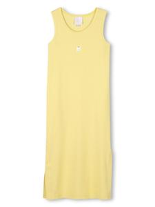 Трикотажное платье в рубчик с логотипом Givenchy Kids, желтый