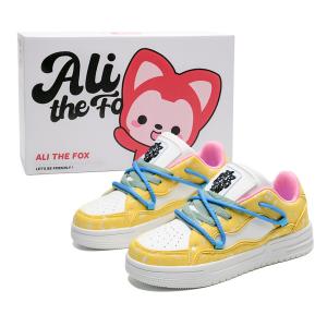 Кеды, скейтборд обувь унисекс низкий верх желтый Ali The Fox