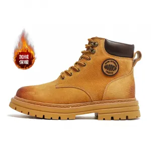 WARRIOR Водонепроницаемые устойчивые к истиранию короткие уличные ботинки Height Increasing Unisex Earth Yellow