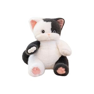 Мягкая игрушка кот корова с тремя цветами, высота 38см MENGXIAOZAI, черный