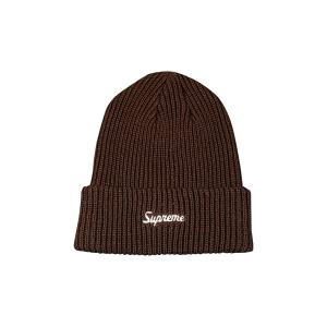 Шапка-бини Supreme свободного кроя, коричневая