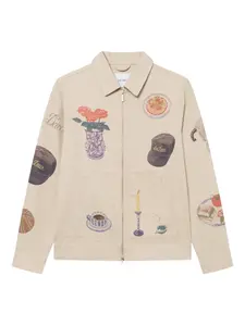 Куртка-рубашка Robert с графичным принтом Les Deux, бежевый