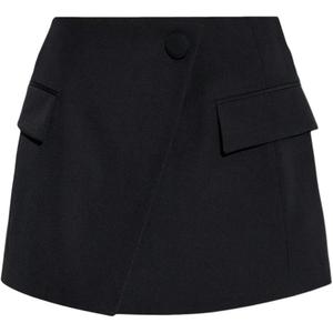 Мини-юбка с клапаном BALMAIN, черный